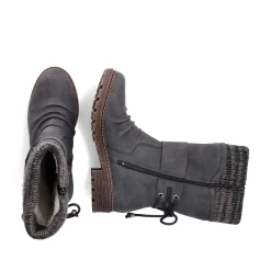 Outlet Women'S Short Boots Anthracite Ladies Ankle Boots & Boots