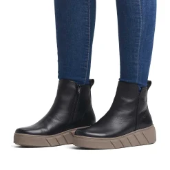 Hot Women'S Short Boots Deep Black Ladies Ankle Boots & Boots
