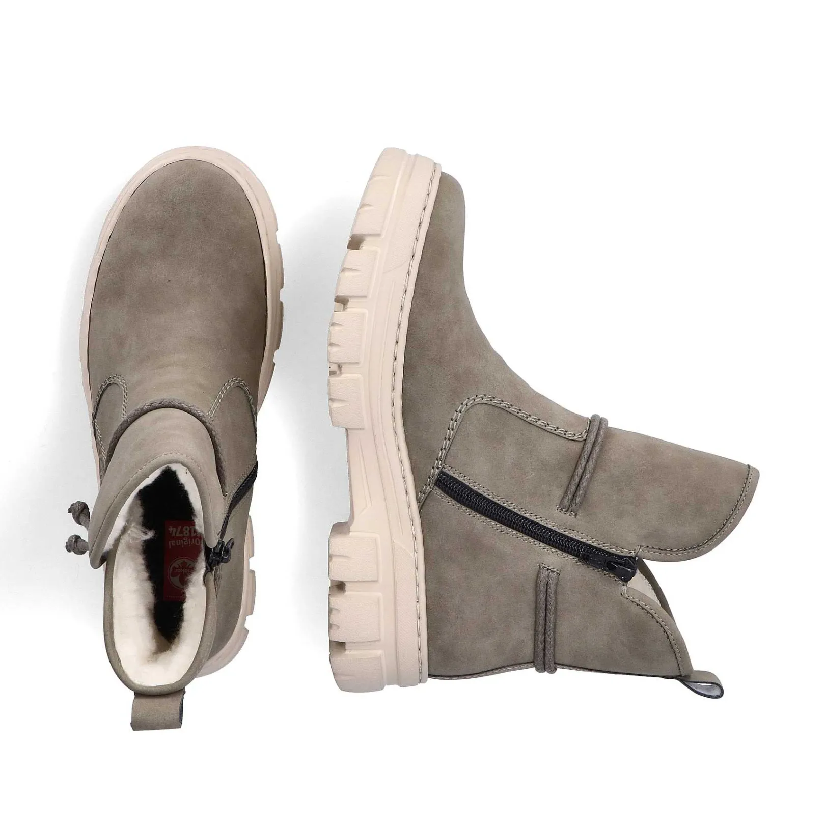 Discount Women'S Short Boots Gray Green Ladies Ankle Boots & Boots