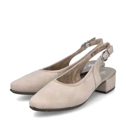 Best Women'S Slingback Pumps Champagne Ladies Heeled Shoes