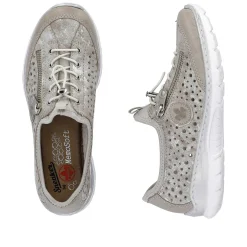 New Women'S Slippers Beige Metallic Ladies Low Shoes & Slippers