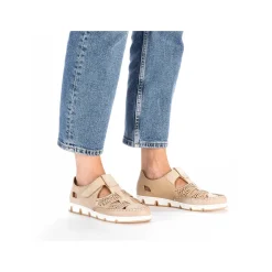 Outlet Women'S Slippers Brown-Beige Ladies Low Shoes & Slippers