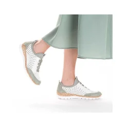 Sale Women'S Slippers In Starry White-Mint Green Ladies Low Shoes & Slippers