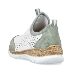 Sale Women'S Slippers In Starry White-Mint Green Ladies Low Shoes & Slippers