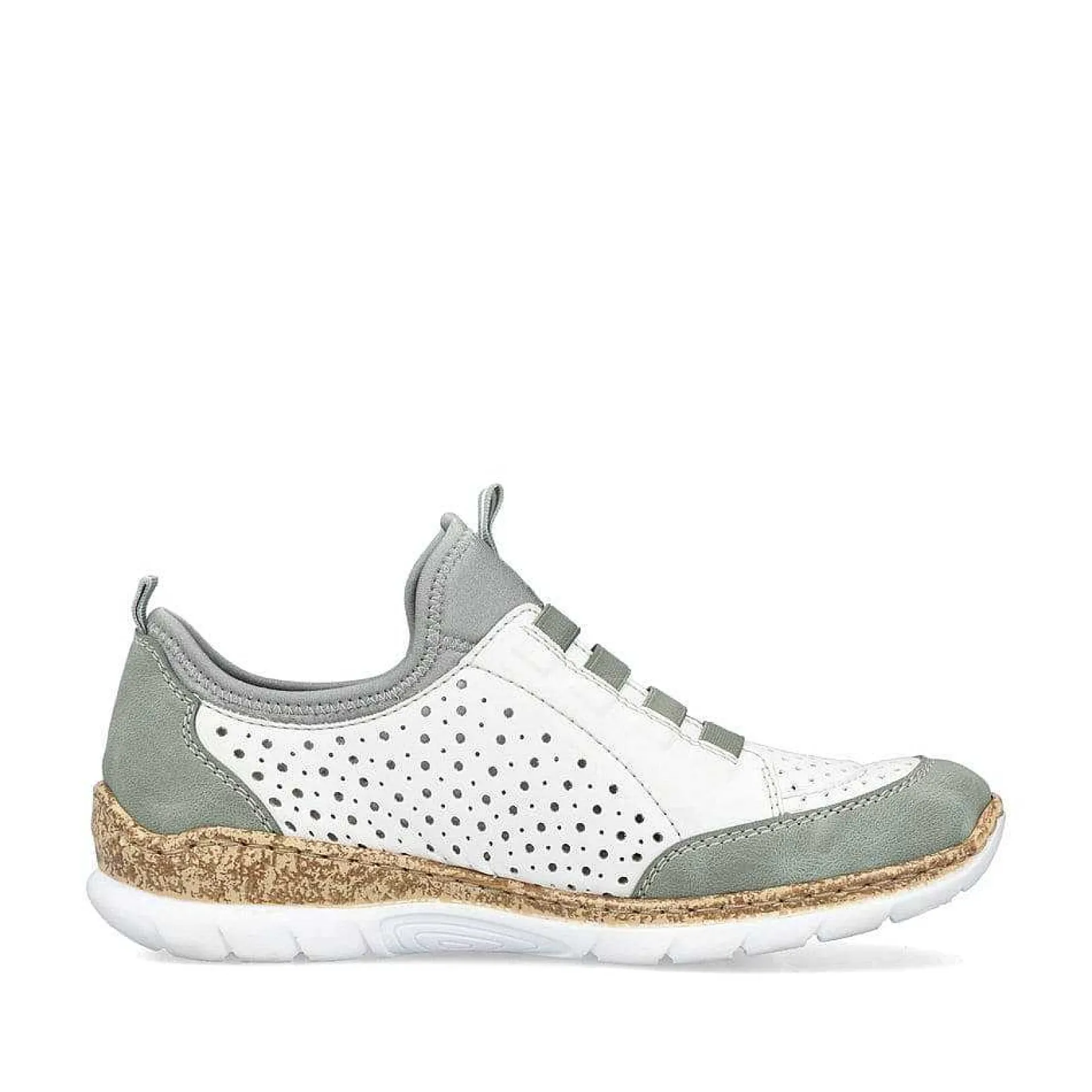 Sale Women'S Slippers In Starry White-Mint Green Ladies Low Shoes & Slippers