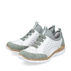 Sale Women'S Slippers In Starry White-Mint Green Ladies Low Shoes & Slippers