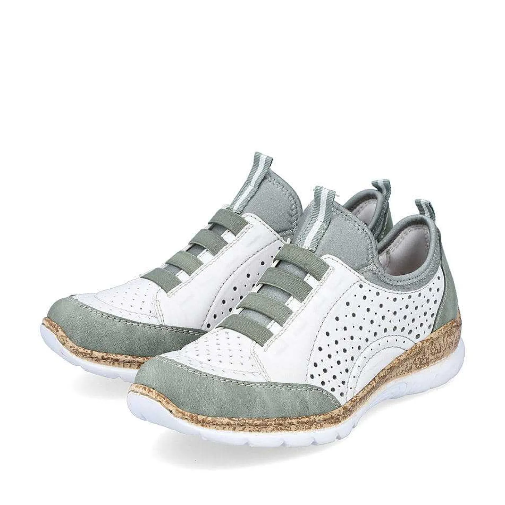 Sale Women'S Slippers In Starry White-Mint Green Ladies Low Shoes & Slippers