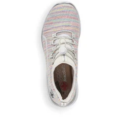 Discount Women'S Slippers In White And Rainbow Colour Ladies Low Shoes & Slippers