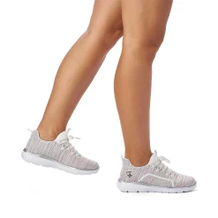 Discount Women'S Slippers In White And Rainbow Colour Ladies Low Shoes & Slippers