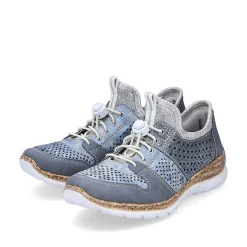 New Women'S Slippers Metallic Blue Ladies Low Shoes & Slippers