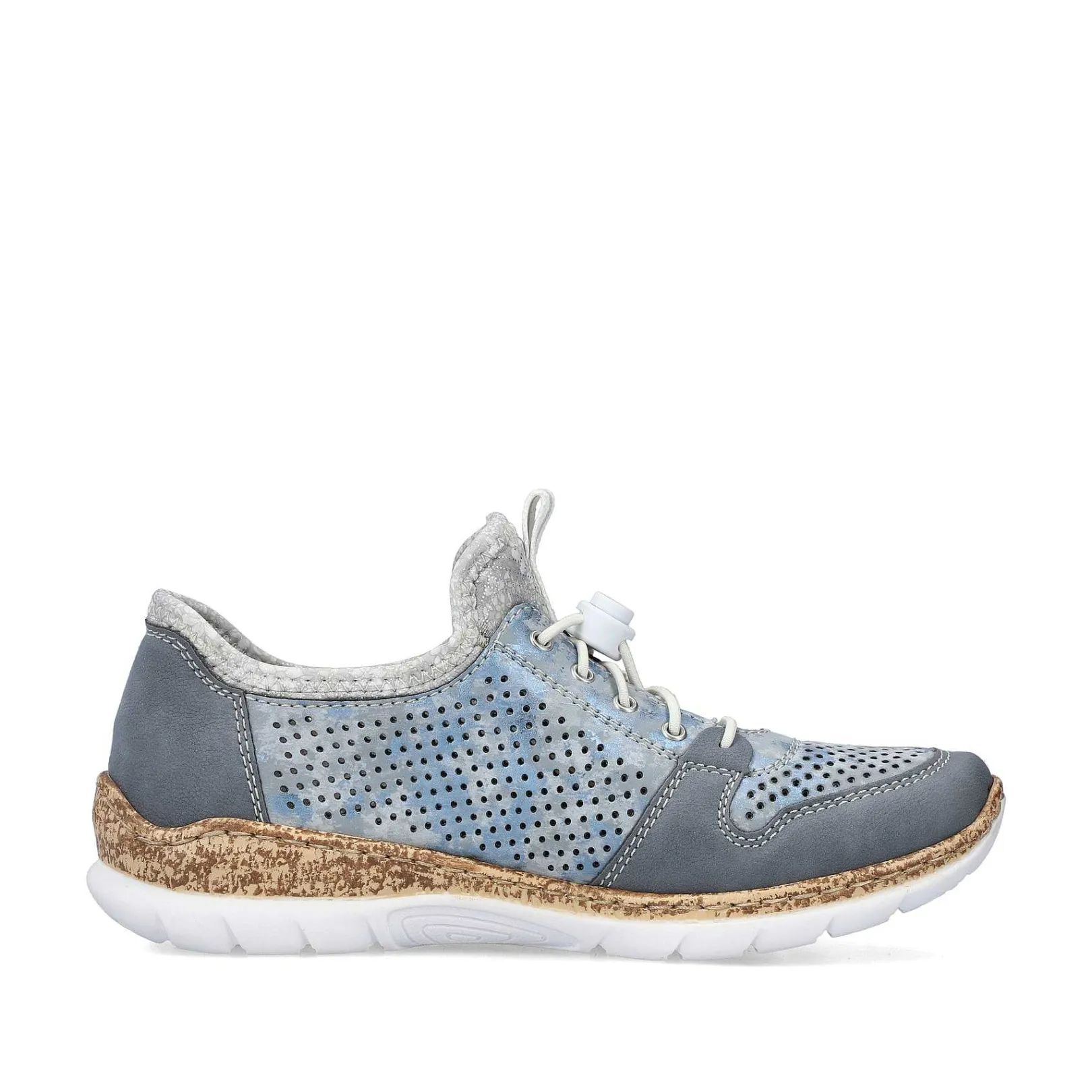 New Women'S Slippers Metallic Blue Ladies Low Shoes & Slippers