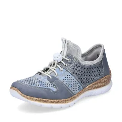 New Women'S Slippers Metallic Blue Ladies Low Shoes & Slippers