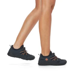 Clearance Women'S Slippers Navy Blue-Orange Ladies Low Shoes & Slippers