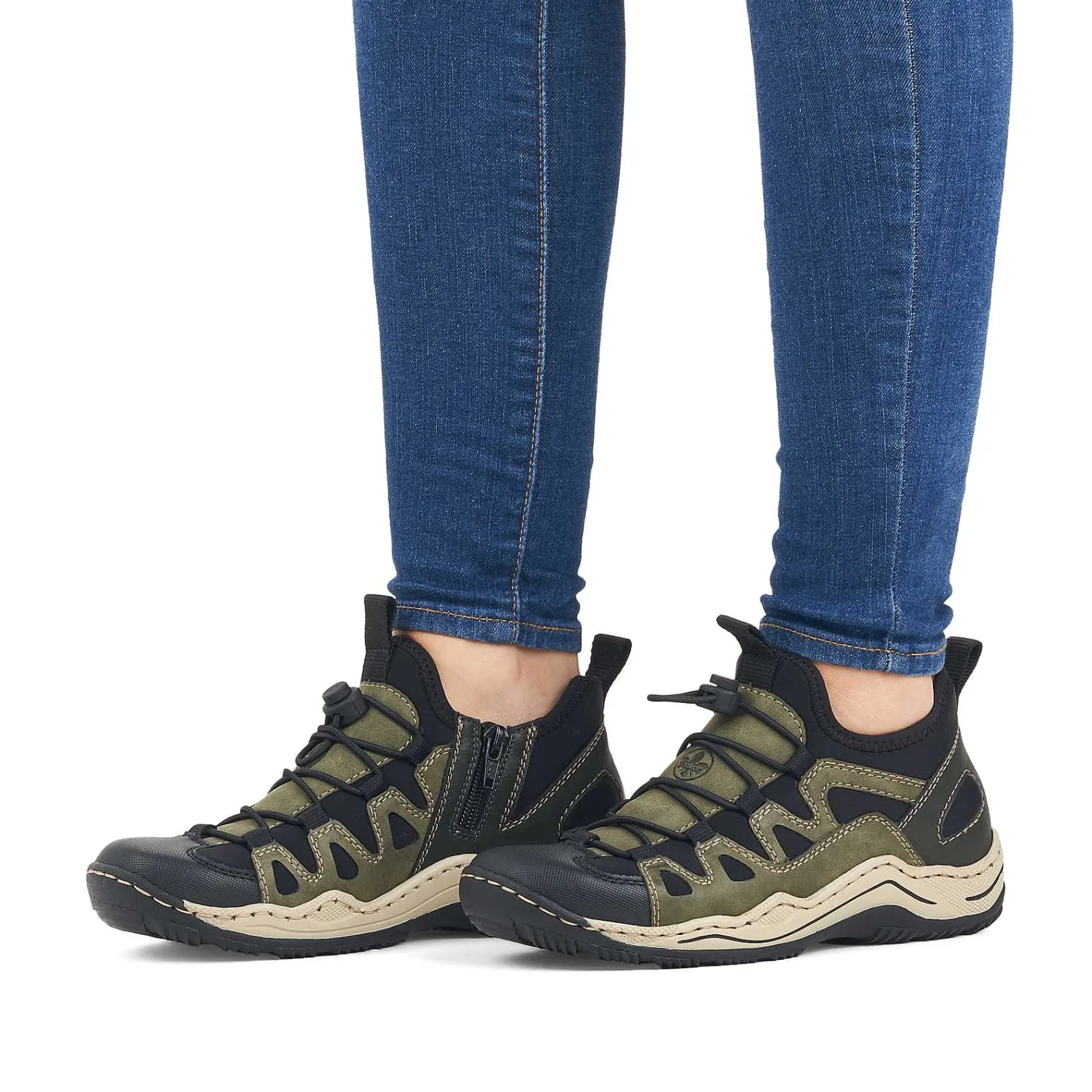 Sale Women'S Slippers Olive Green-Black Ladies Low Shoes & Slippers