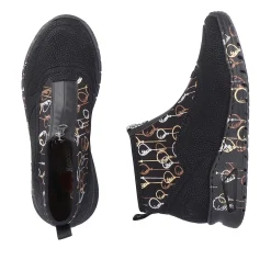 Outlet Women'S Sneaker High Urban Black Ladies Sneakers