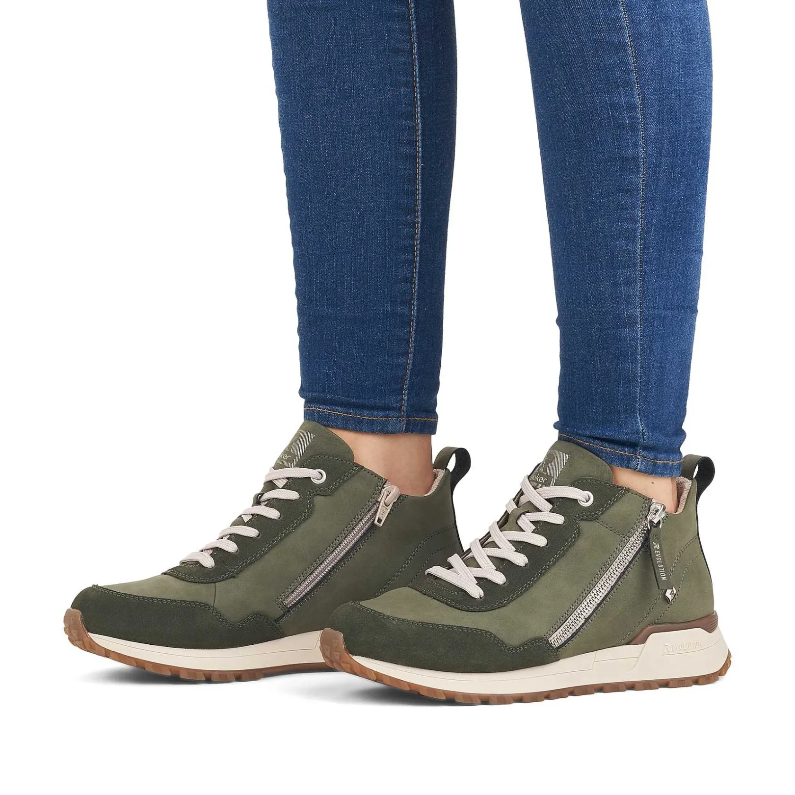 Sale Women'S Sneaker High Leaf Green Ladies Sneakers