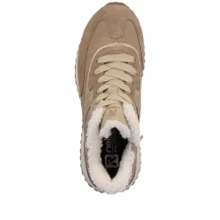 New Women'S Sneaker High Champagne Beige Ladies Sneakers