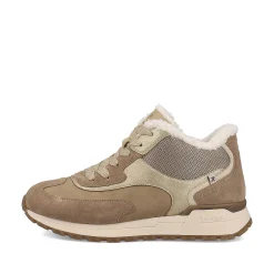 New Women'S Sneaker High Champagne Beige Ladies Sneakers