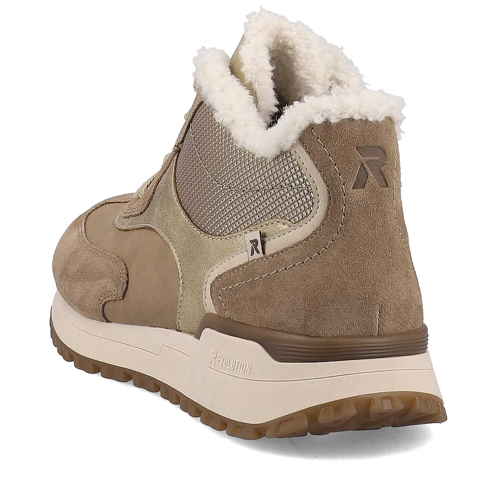 New Women'S Sneaker High Champagne Beige Ladies Sneakers
