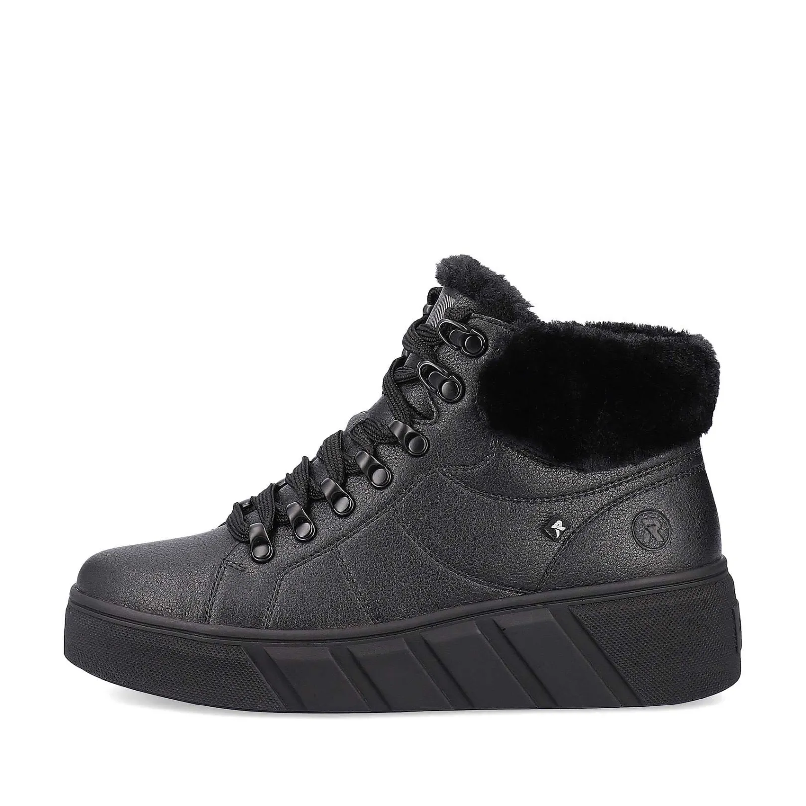 Women'S Sneaker High Deep Black Ladies Sneakers