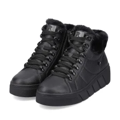 Women'S Sneaker High Deep Black Ladies Sneakers