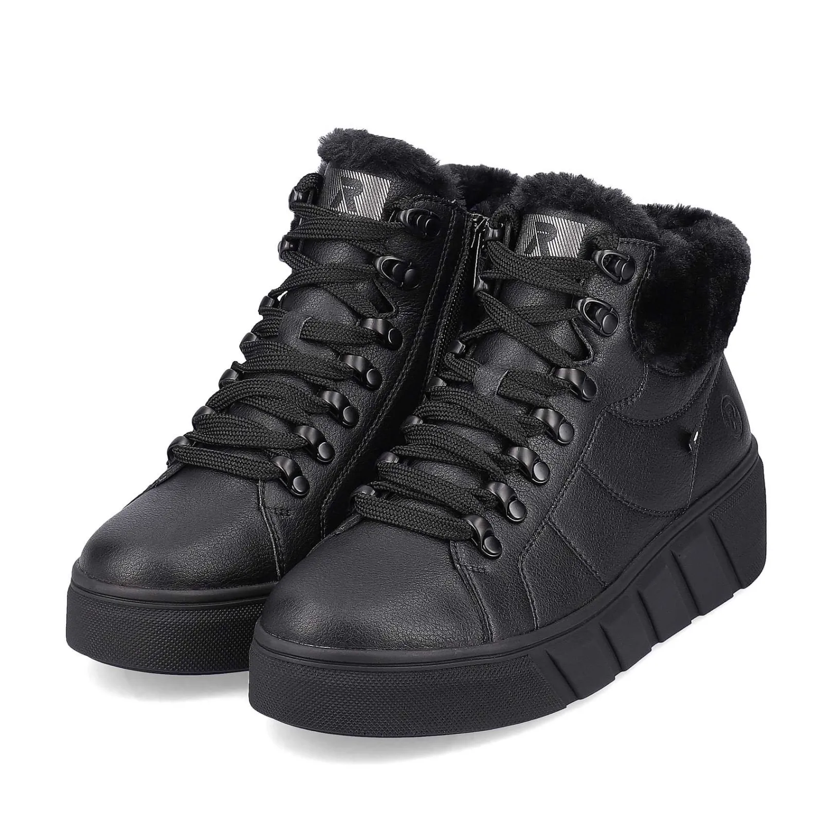 Women'S Sneaker High Deep Black Ladies Sneakers
