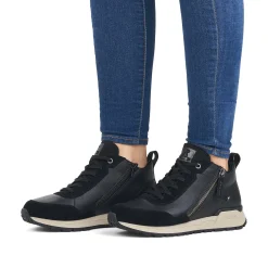 Outlet Women'S Sneaker High Steel Black Ladies Sneakers