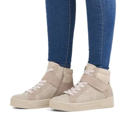 Sale Women'S Sneaker High Cream Beige Ladies Sneakers