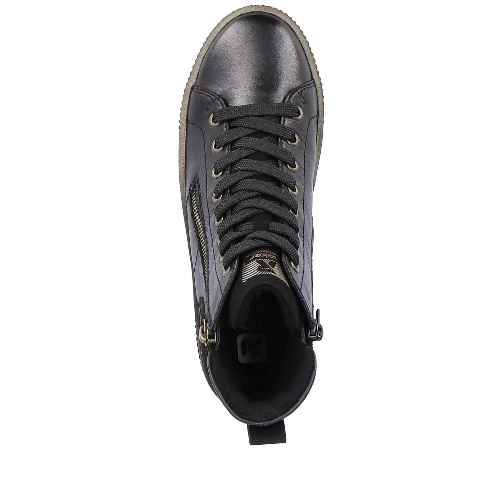 New Women'S Sneaker High Urban Black Ladies Sneakers