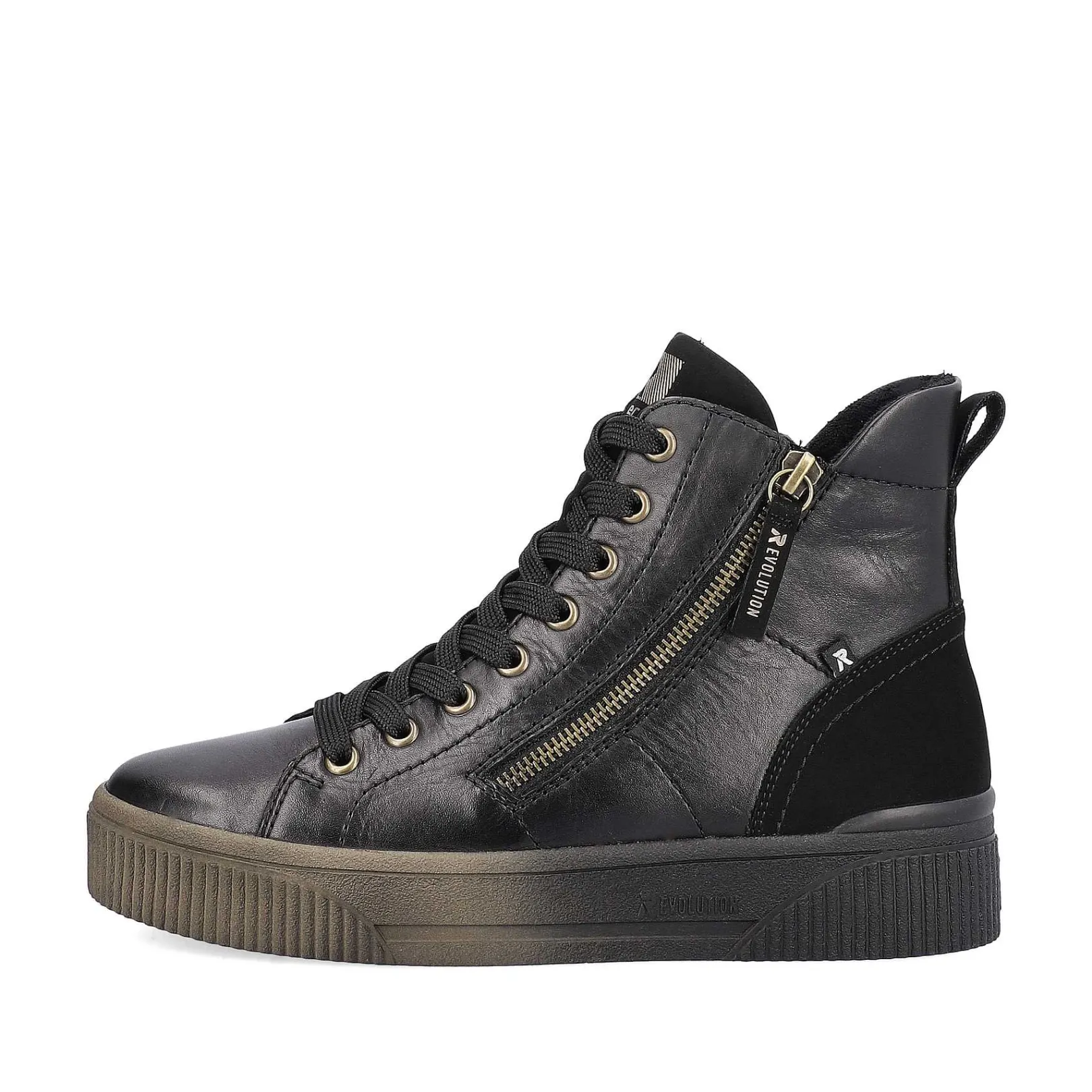 New Women'S Sneaker High Urban Black Ladies Sneakers