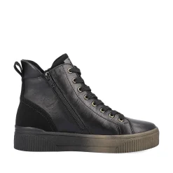 New Women'S Sneaker High Urban Black Ladies Sneakers