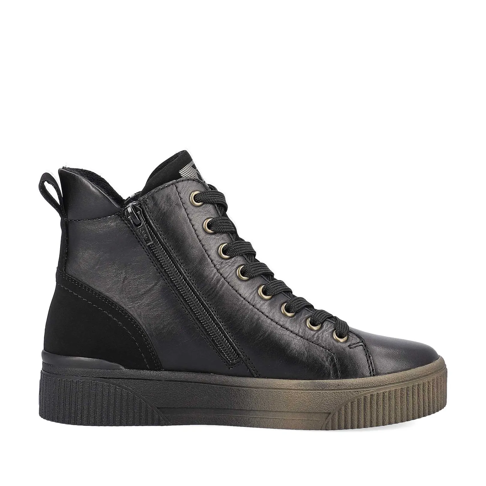 New Women'S Sneaker High Urban Black Ladies Sneakers