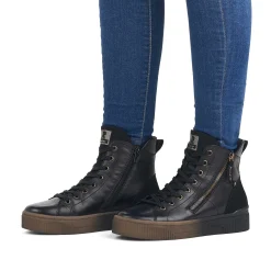 New Women'S Sneaker High Urban Black Ladies Sneakers