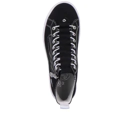 New Women'S Sneaker High Night Black-Crystal White Ladies Sneakers