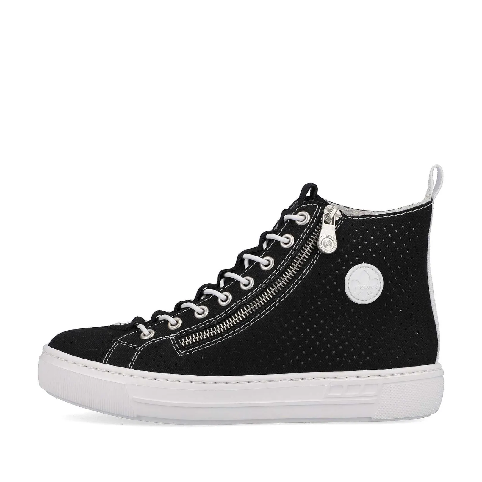 New Women'S Sneaker High Night Black-Crystal White Ladies Sneakers