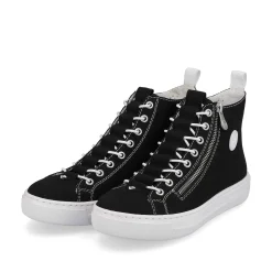 New Women'S Sneaker High Night Black-Crystal White Ladies Sneakers
