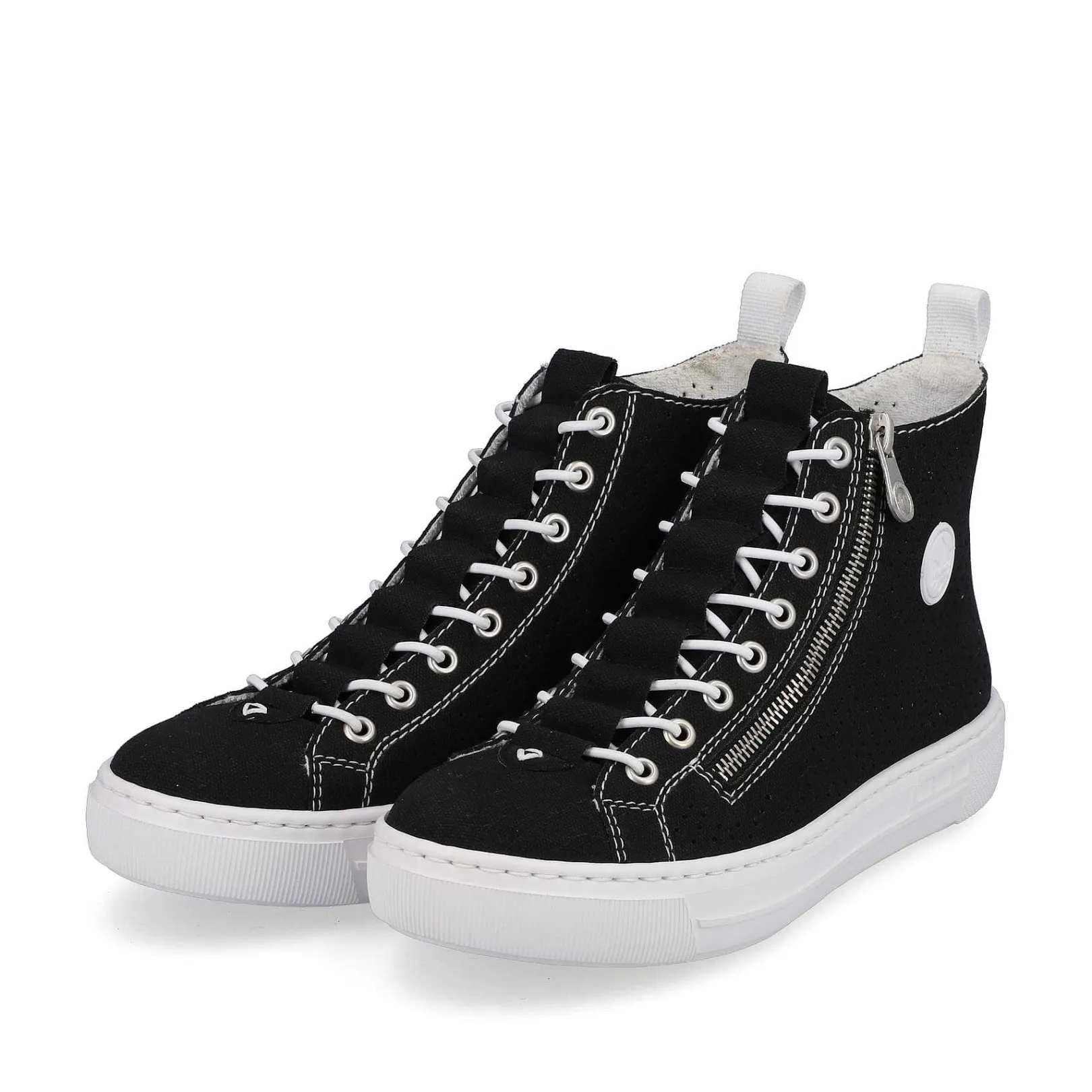 New Women'S Sneaker High Night Black-Crystal White Ladies Sneakers