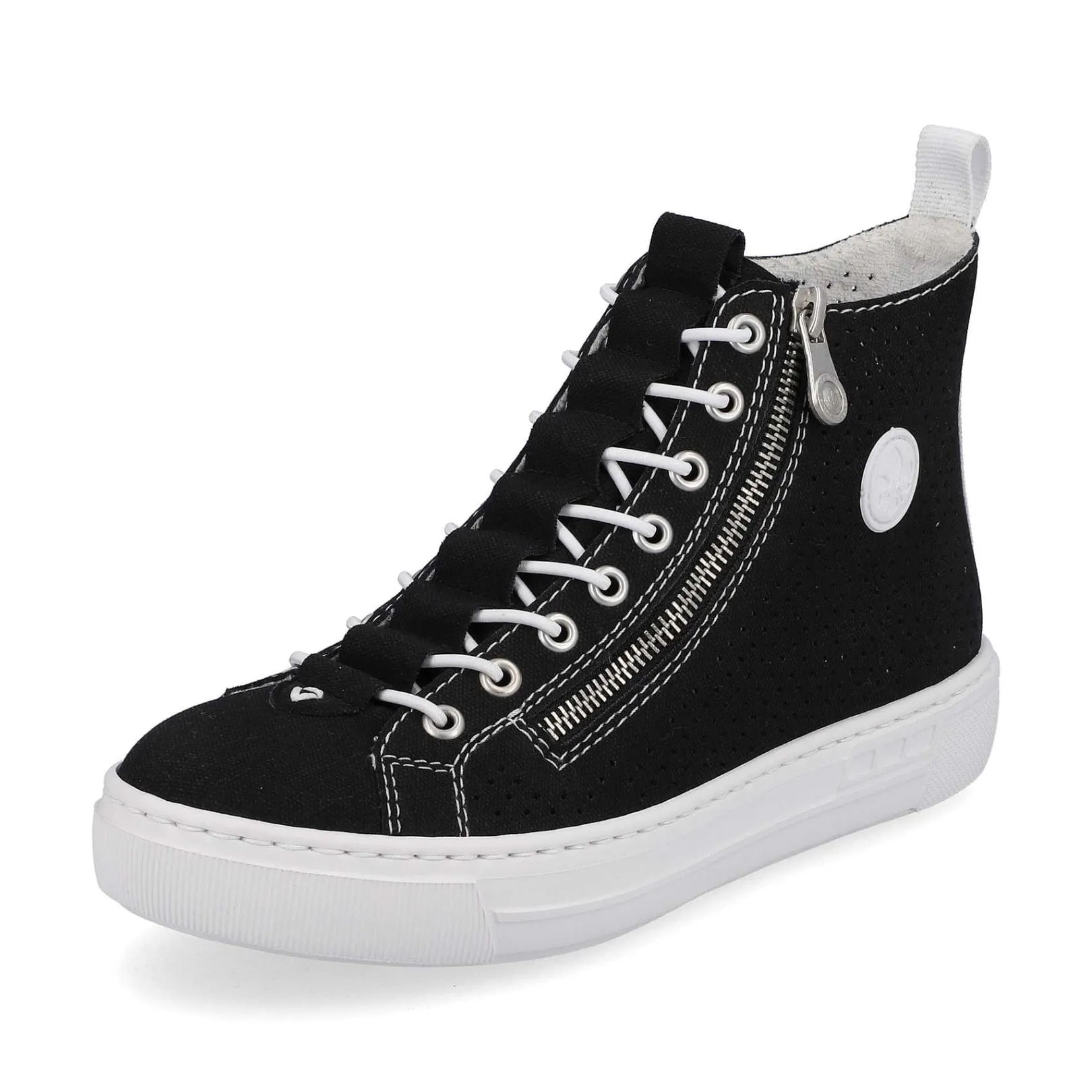 New Women'S Sneaker High Night Black-Crystal White Ladies Sneakers