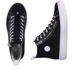 New Women'S Sneaker High Night Black-Crystal White Ladies Sneakers