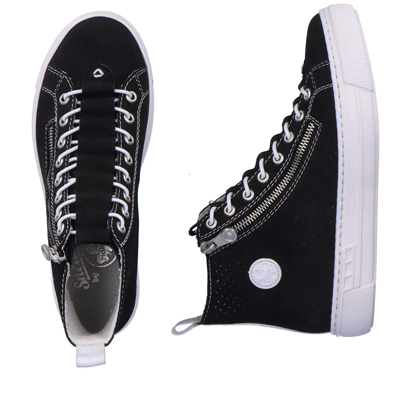 New Women'S Sneaker High Night Black-Crystal White Ladies Sneakers