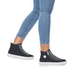New Women'S Sneaker High Night Black-Crystal White Ladies Sneakers