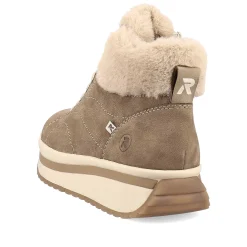 Hot Women'S Sneaker High Caramel-Brown Cream-Beige Ladies Sneakers