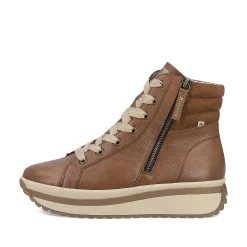 Women'S Sneaker High Wood Brown Ladies Sneakers