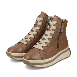 Women'S Sneaker High Wood Brown Ladies Sneakers