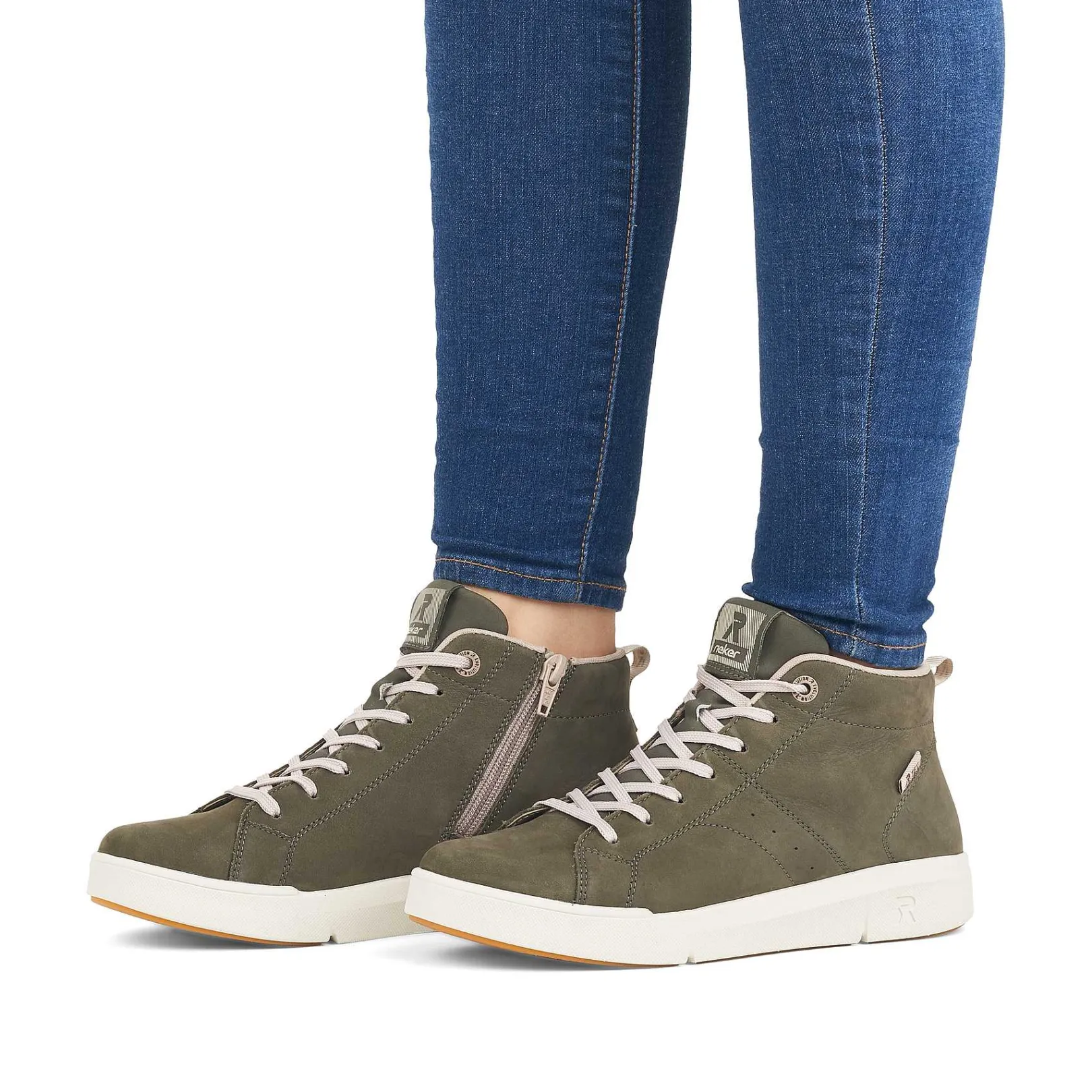 Clearance Women'S Sneaker High Army Green Ladies Sneakers