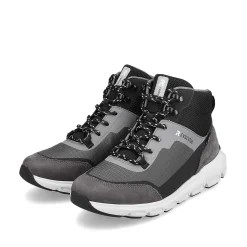Sale Women'S Sneaker High Stone-Grey Ocean-Blue Ladies Sneakers