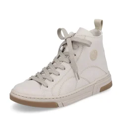 Online Women'S Sneaker High White Beige Ladies Sneakers