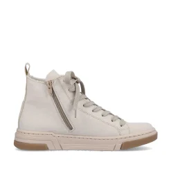 Online Women'S Sneaker High White Beige Ladies Sneakers