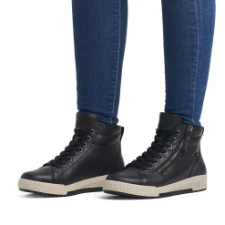 Sale Women'S Sneaker High Steel Black Ladies Sneakers