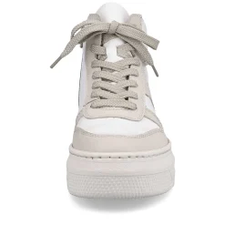 Hot Women'S Sneaker High Swan White Beige Ladies Sneakers